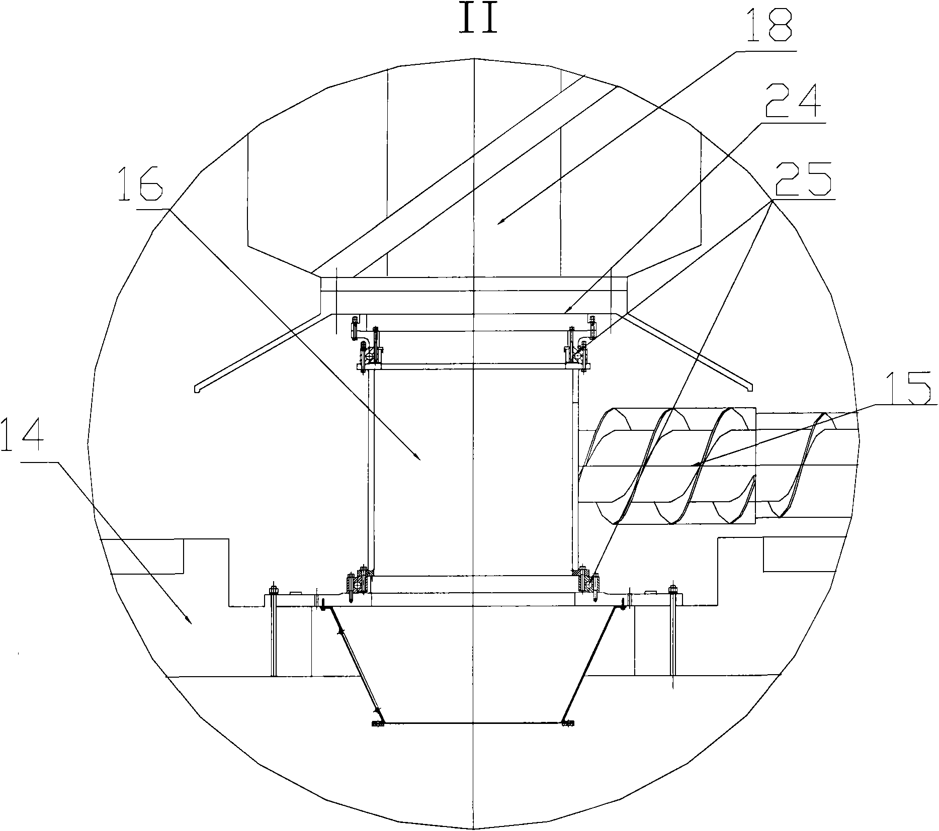 Buffer breakage-proof flat bottom silo