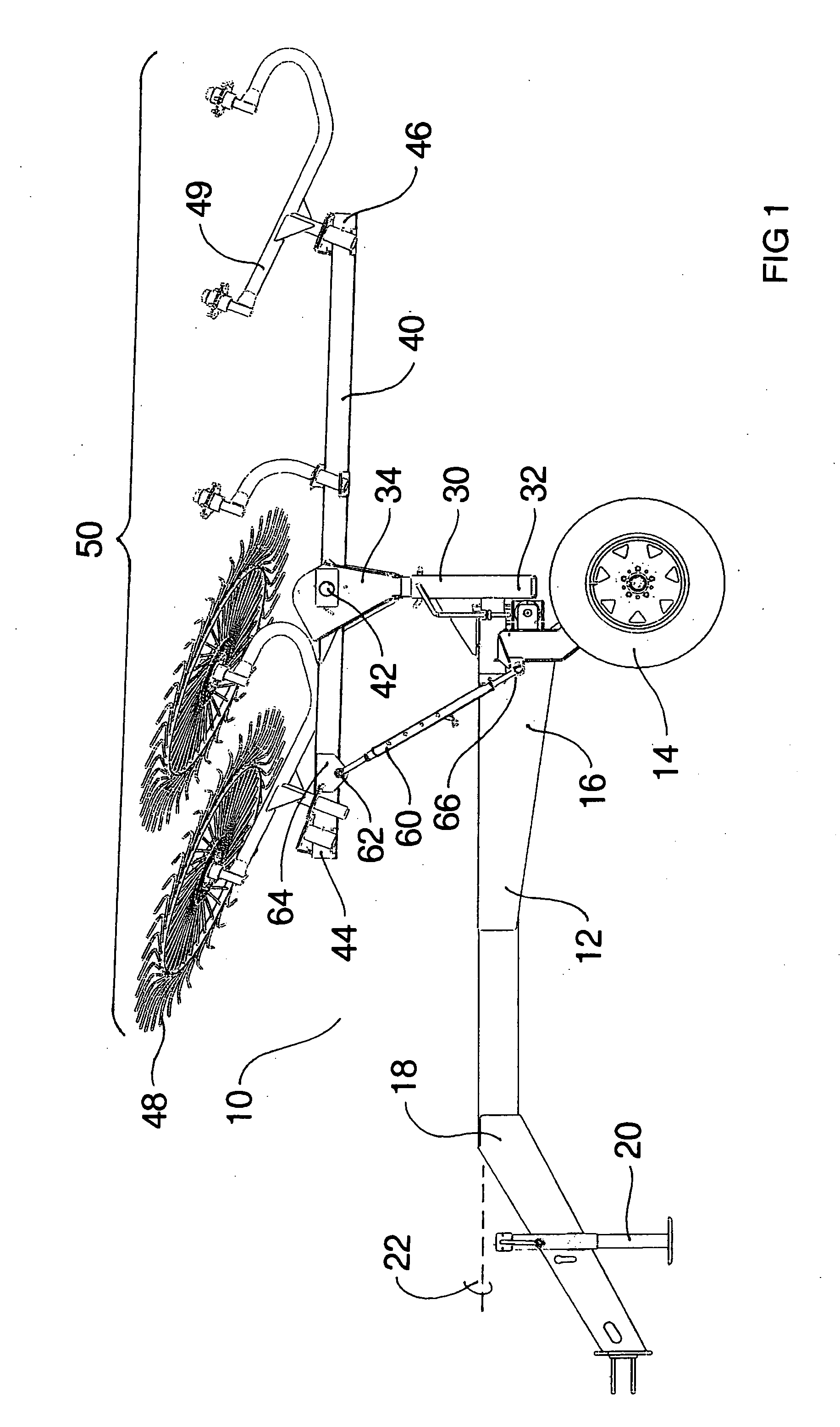 Adjustable hay rake