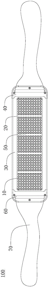 Optical treatment unit, slice cascading flexible shock type optical treatment probe and optical therapeutic instrument