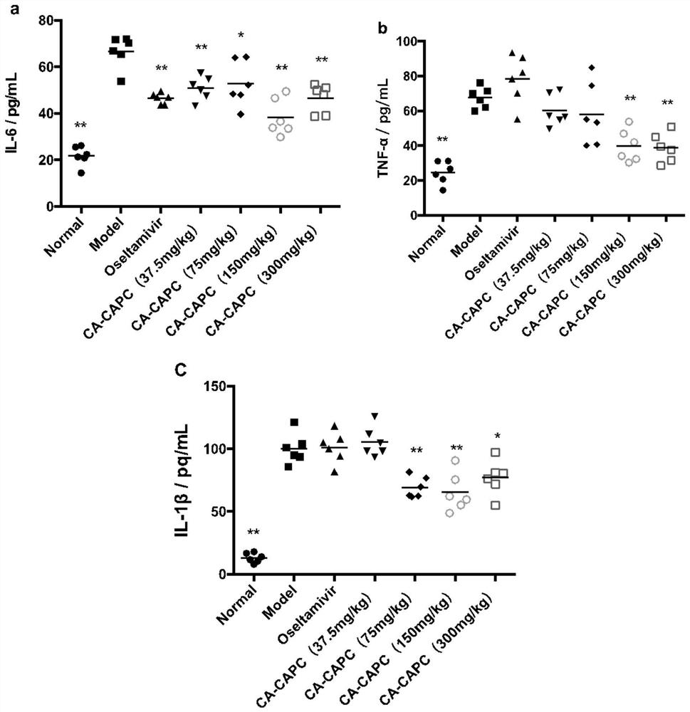 Application of pharmaceutical composition containing chlorogenic acid in preparation of antiviral drugs