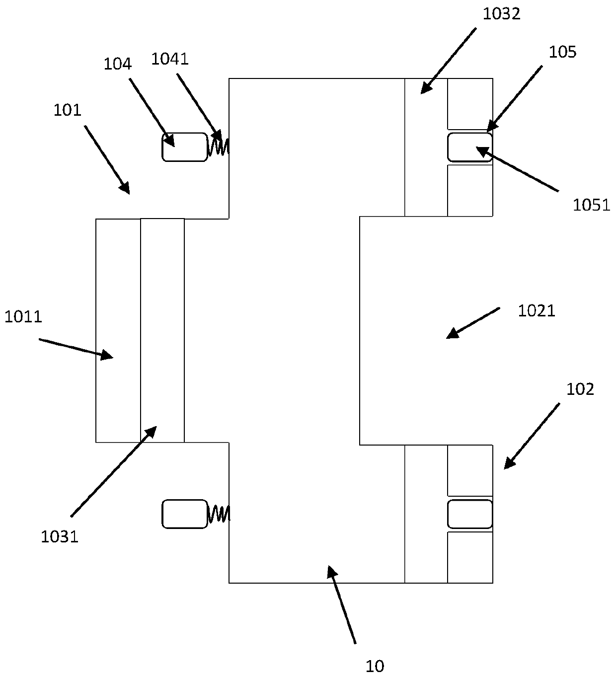 A folding test mechanism and working method