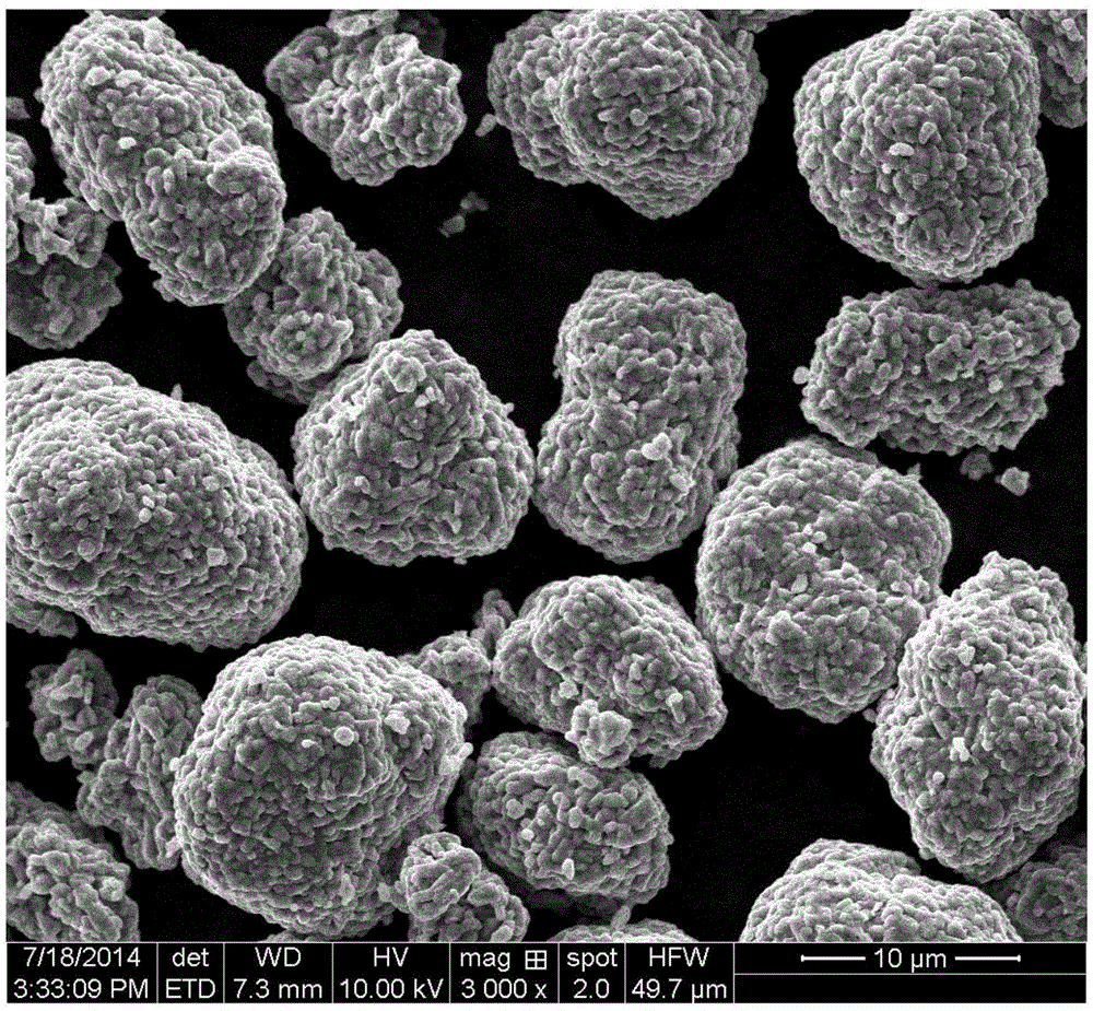 Lithium ion battery positive electrode material with adjustable crystalline grain size and preparation method thereof