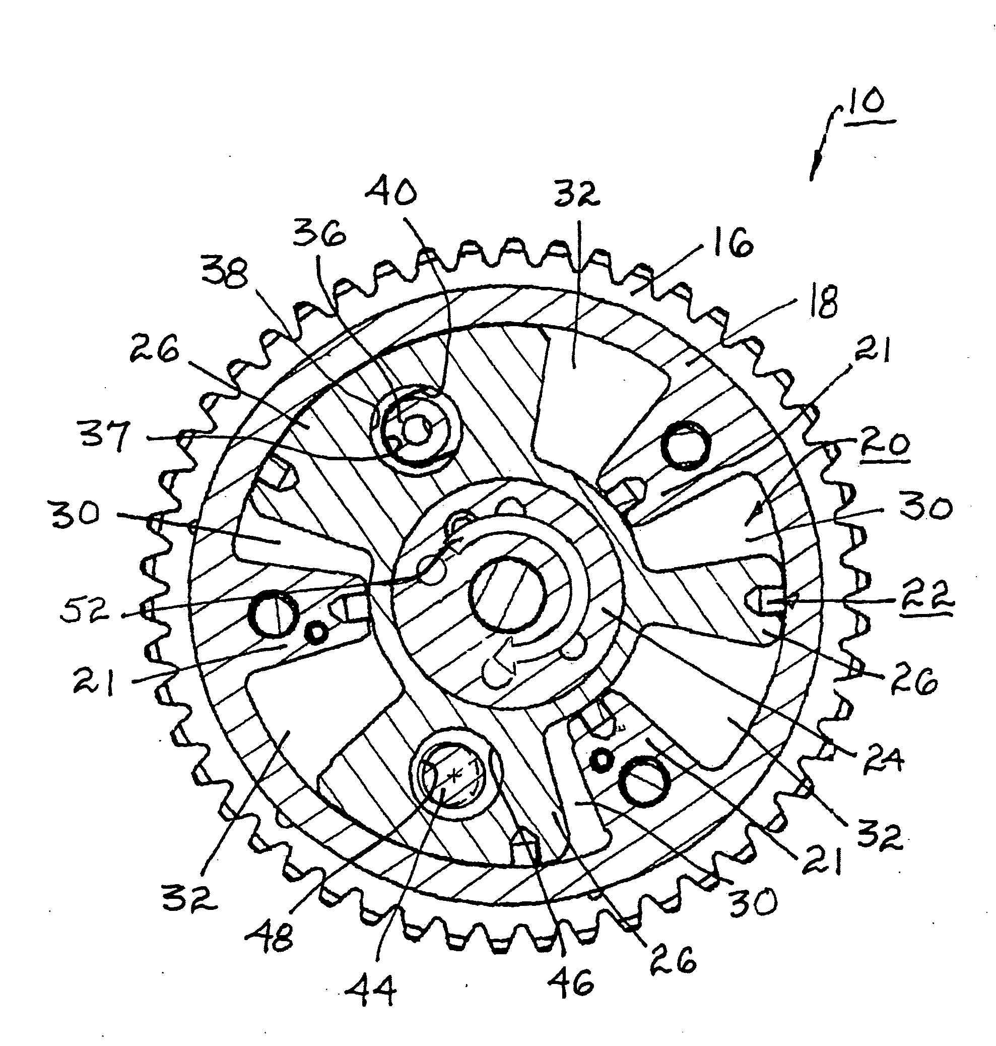 Vane-type cam phaser having staged locking pins to assist intermediate position locking