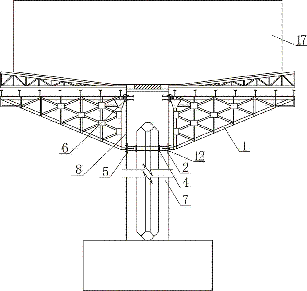 Climbing cone type triangular cantilever bracket