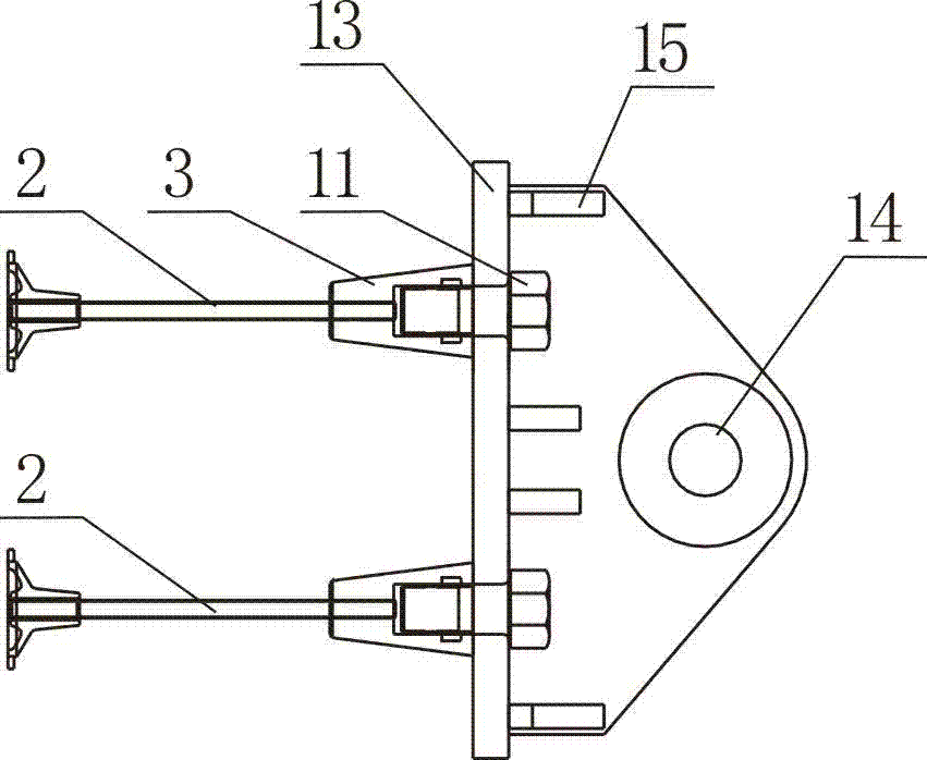 Climbing cone type triangular cantilever bracket