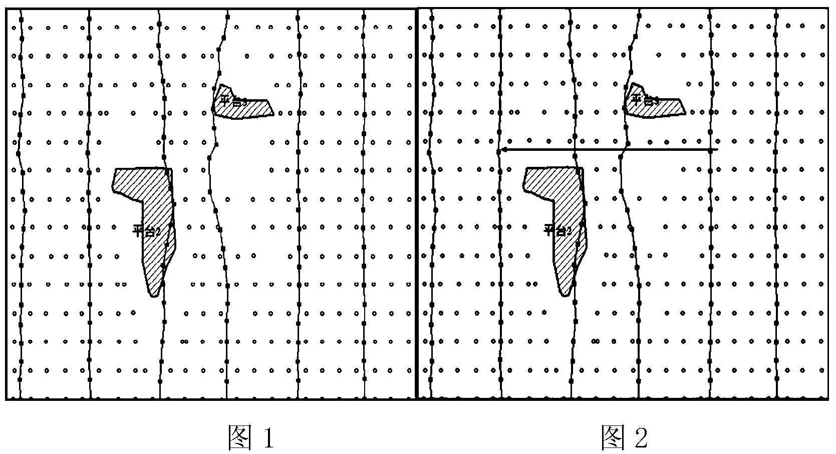 Shallow sea obstacle zone OBC seismic focus acquisition construction method