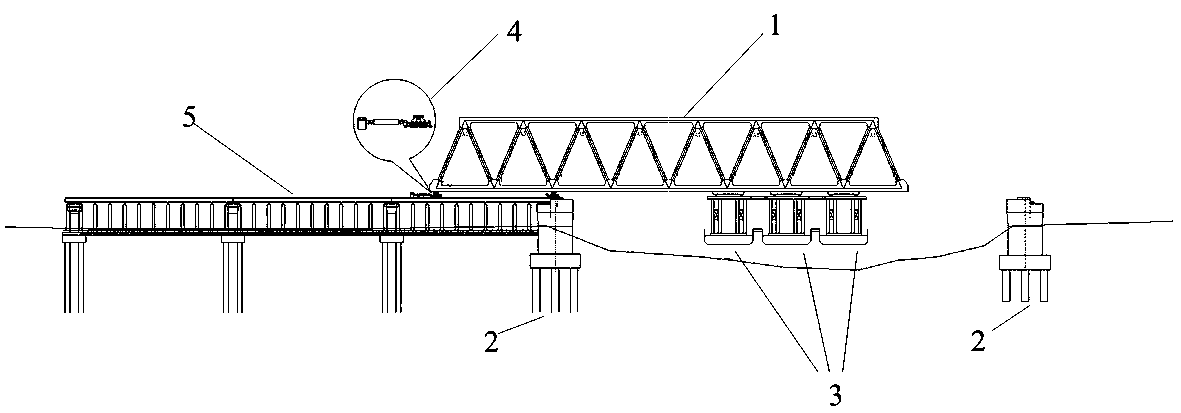 Multi-point floating incremental launching construction system of large-span steel truss girder bridge