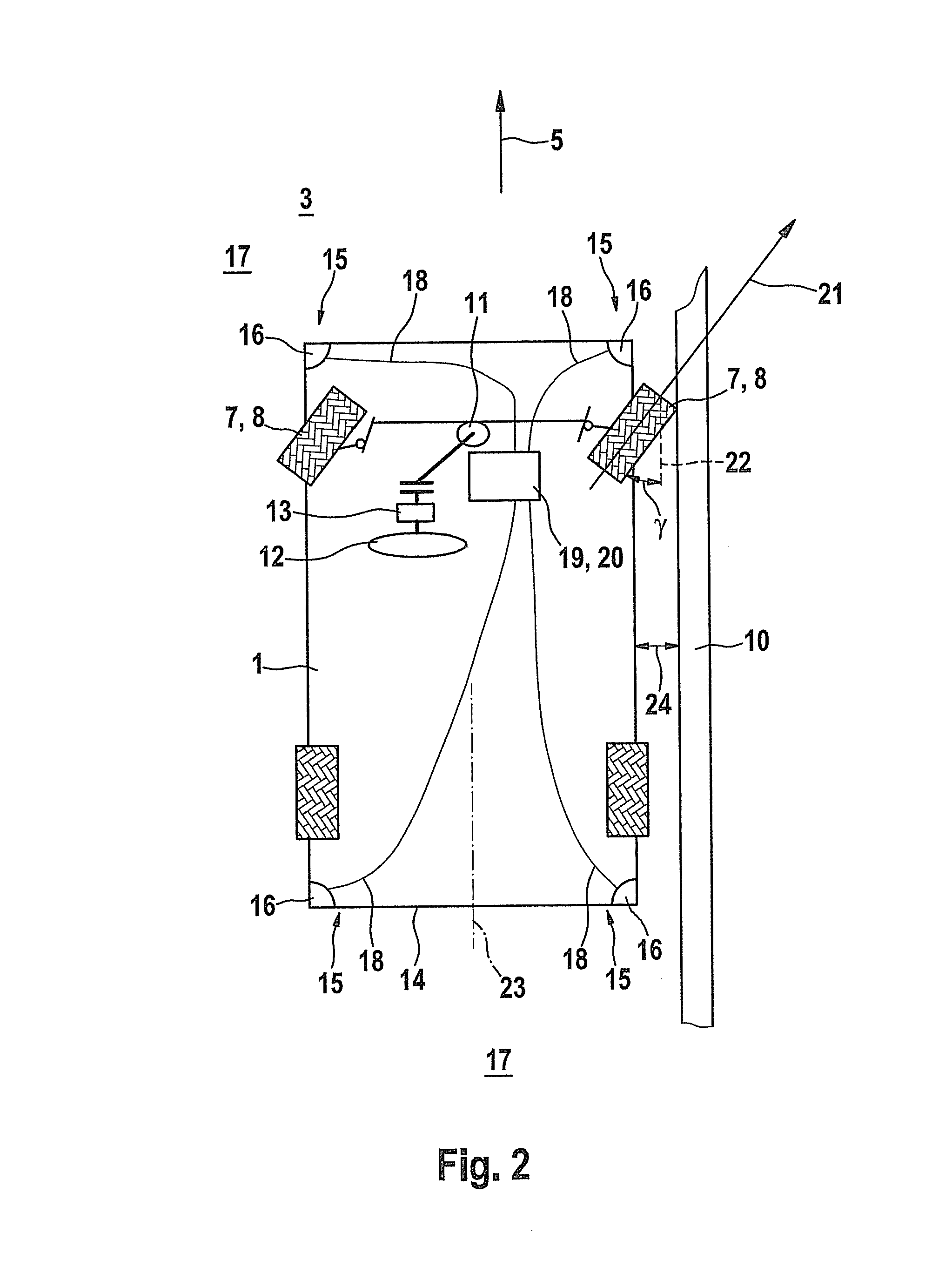 Method and device for parking a motor vehicle