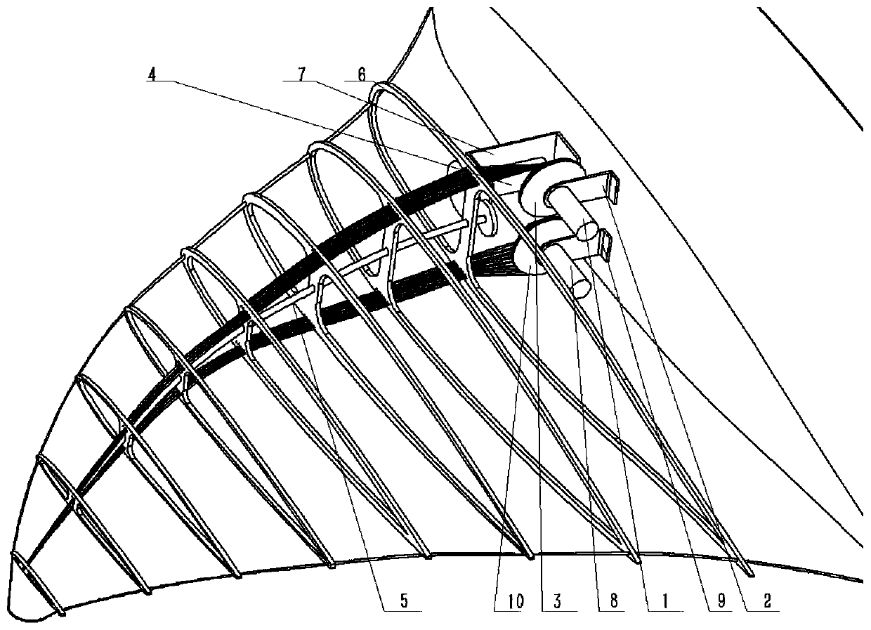 Spanwise bending and chordwise oscillation controllable multi-skeleton propulsion mechanism simulating pectoral fin of manta ray