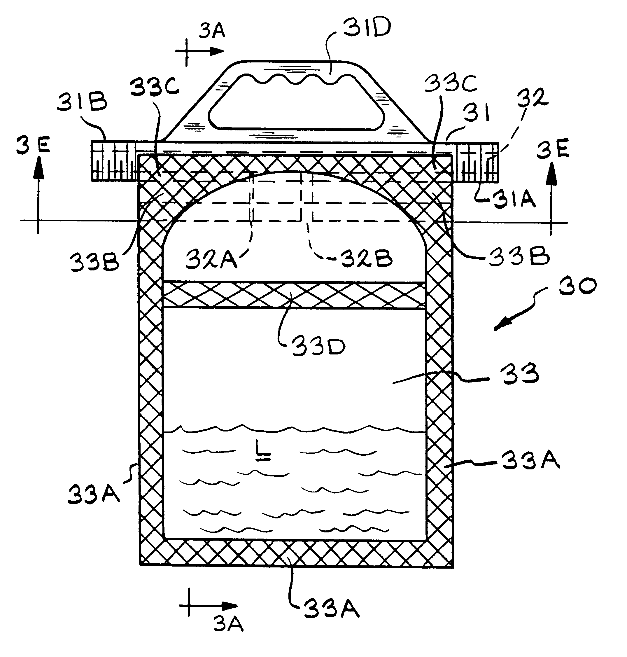 Containers with flexible pouch and closure member