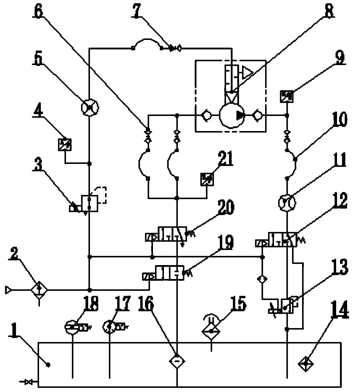 Integrated detection system of performance of gas-liquid booster pump