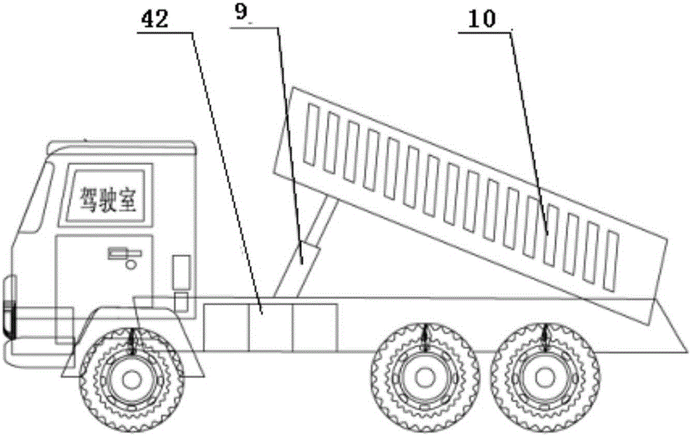 Disengaging shaft type double-power hybrid engineering van