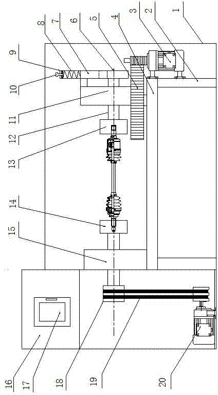 Dynamic torsional fatigue tester for automobile transmission shaft assemblies