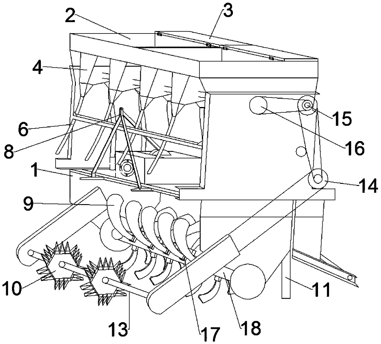 Wheat no-tillage planter