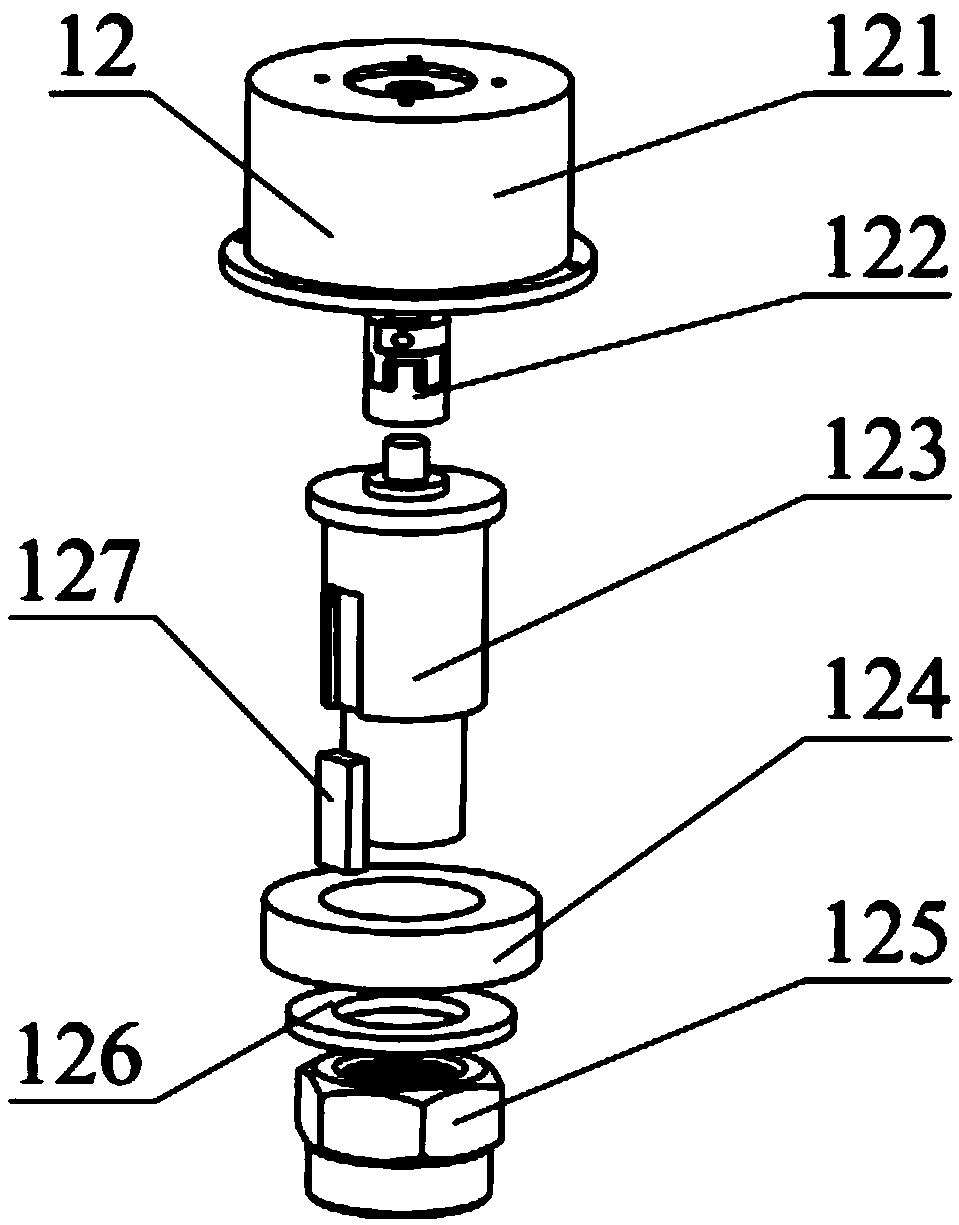 Three-degree-of-freedom hip joint mechanism used for metamorphic unmanned ground movement system