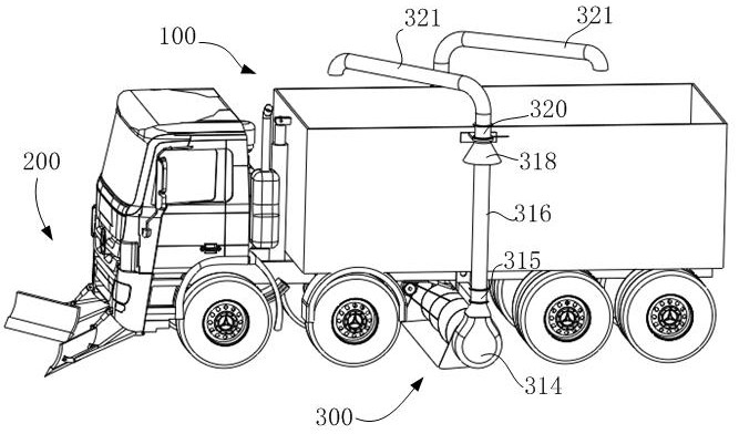 Snow cleaning vehicle