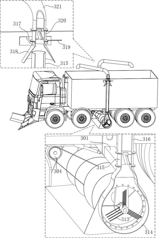 Snow cleaning vehicle