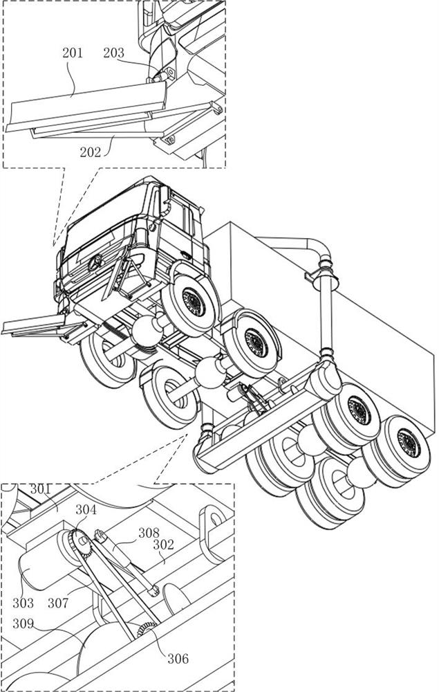 Snow cleaning vehicle