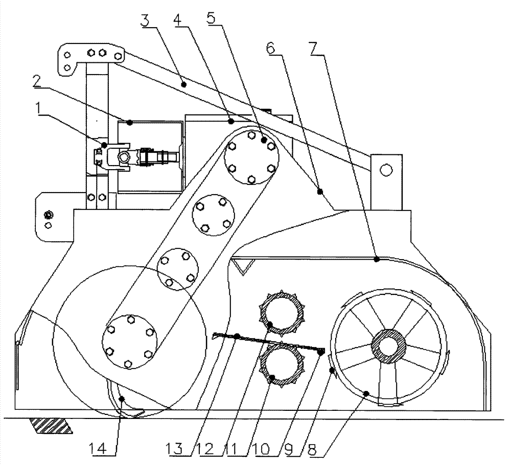 A machine for chopping and returning rice and wheat straw