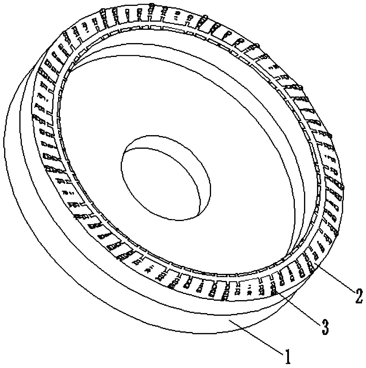 Cup-shaped grinding wheel fast grinding structure