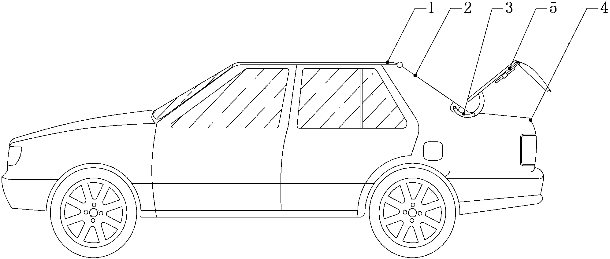 Four-lock-type three-compartment two-compartment conversion car