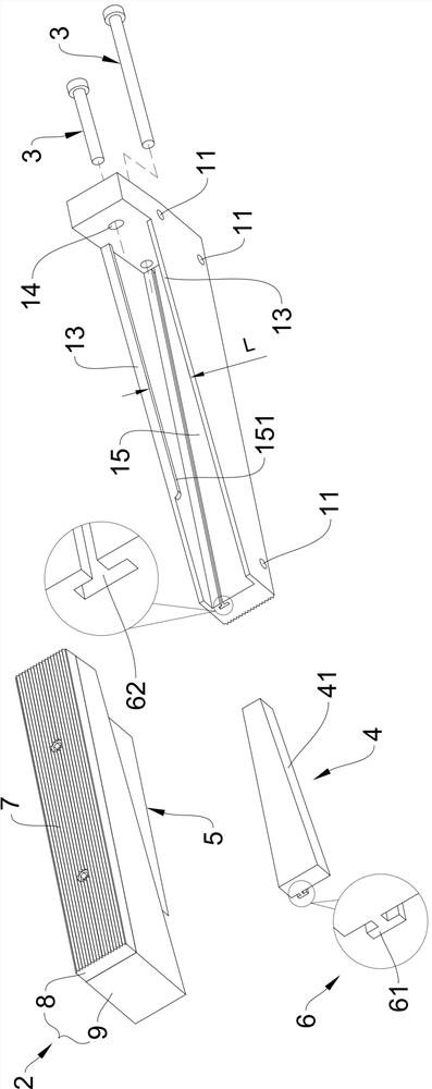 Bi-direction expansion fixed-connecting assembly device