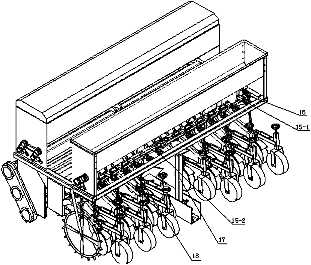 Multifunctional rotary tillage ditching combined seed and fertilizer drill