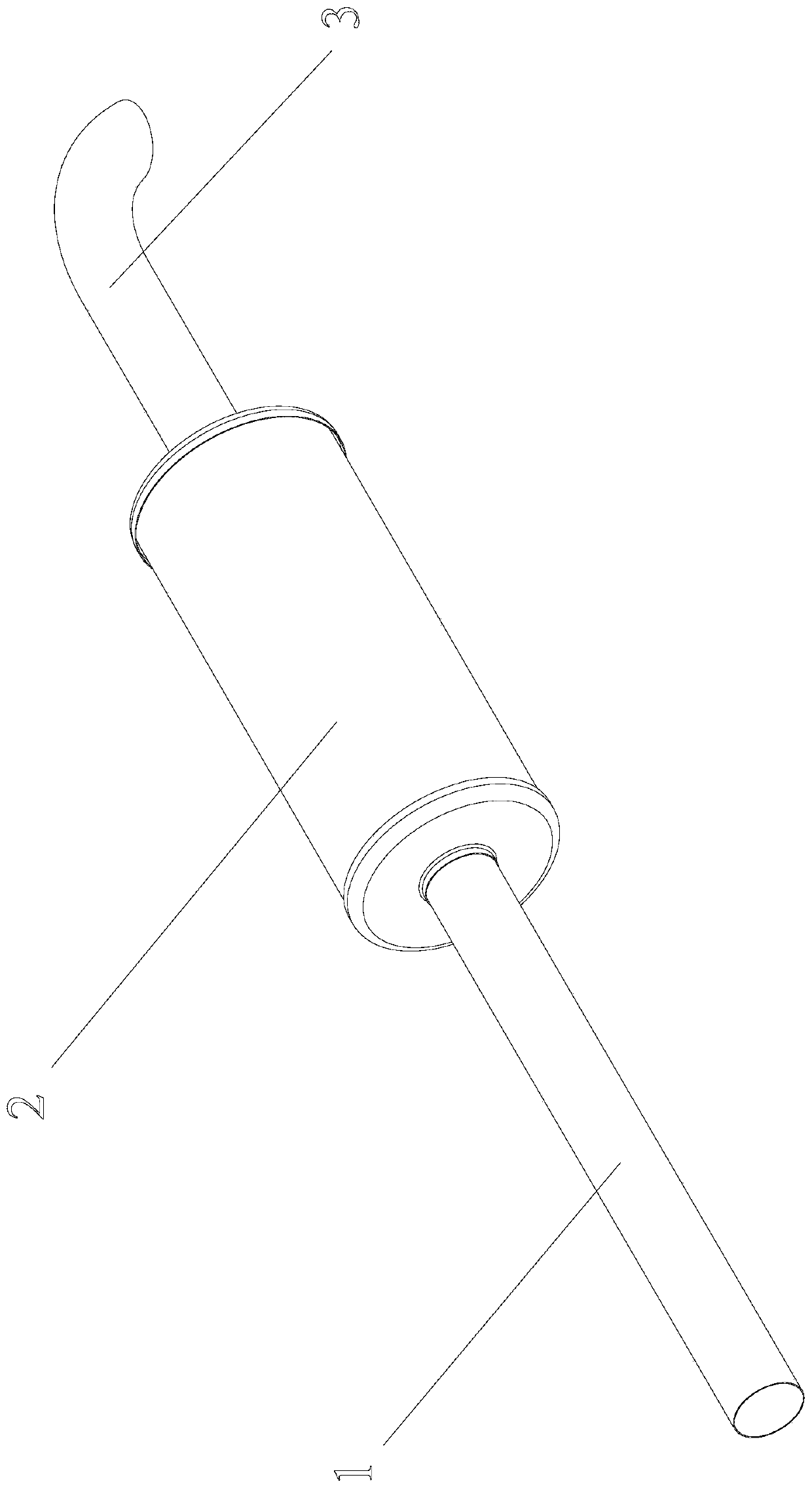 Exhaust mixing device for hydrogen fuel cell automobile