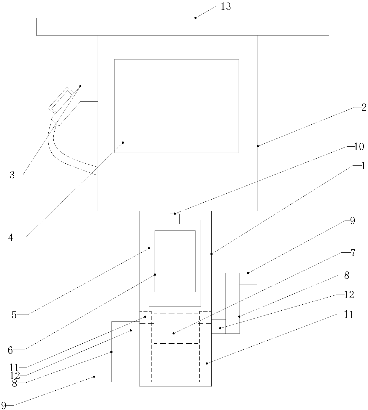 Distributing-type photovoltaic power generation charging pile and use method thereof