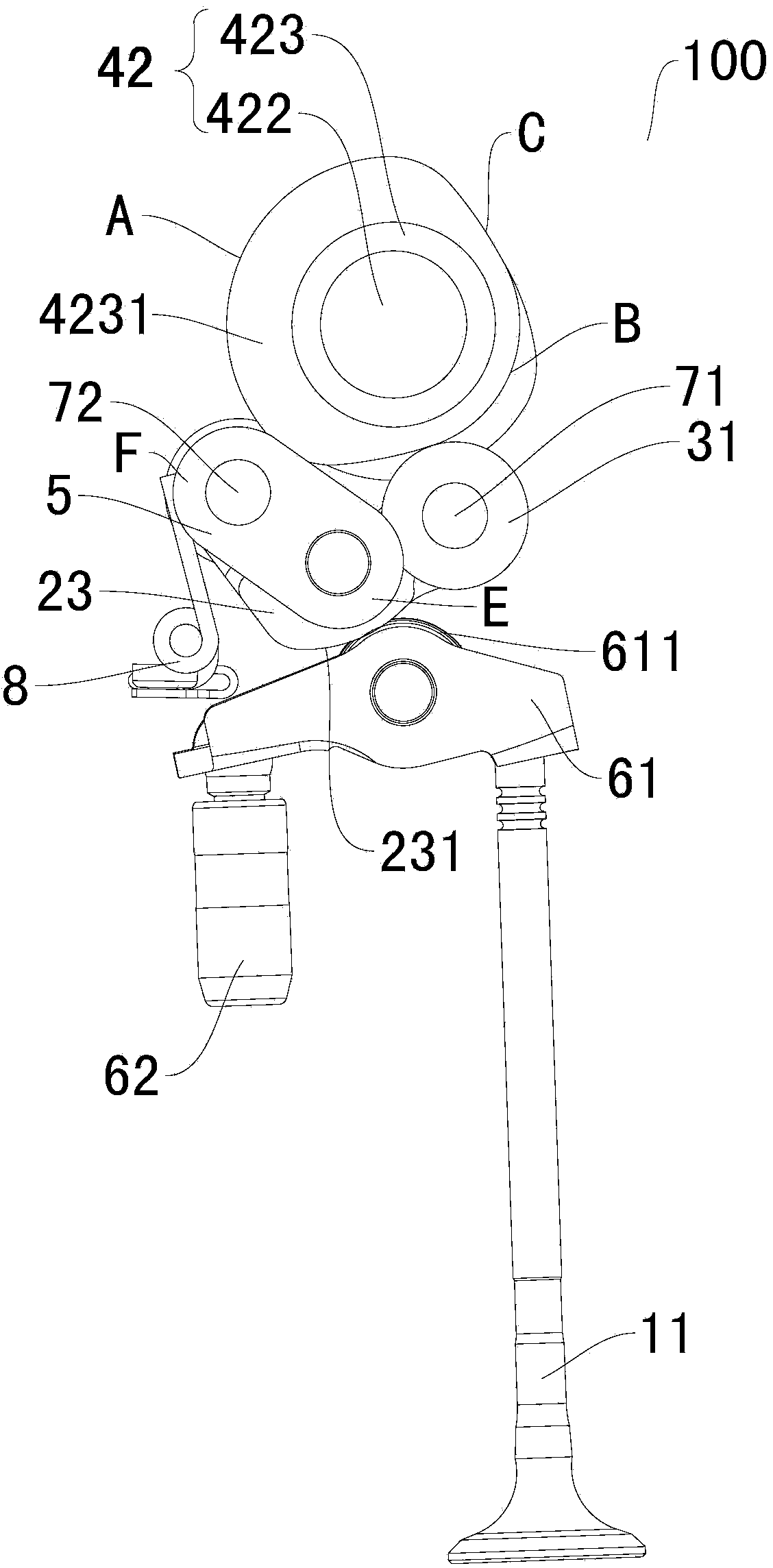 Air distribution mechanism for engine and vehicle with same