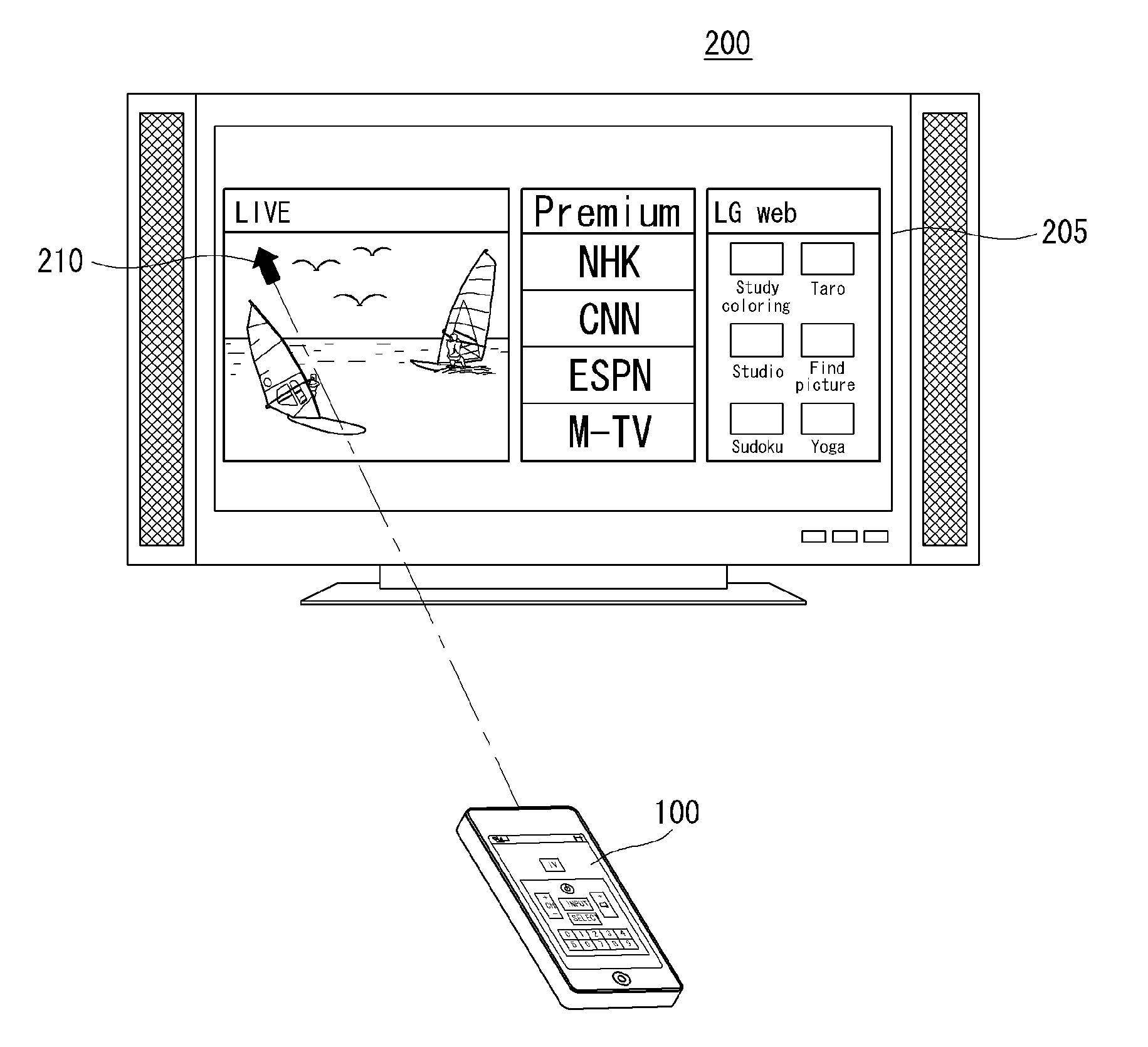 Mobile terminal performing remote control function for display device