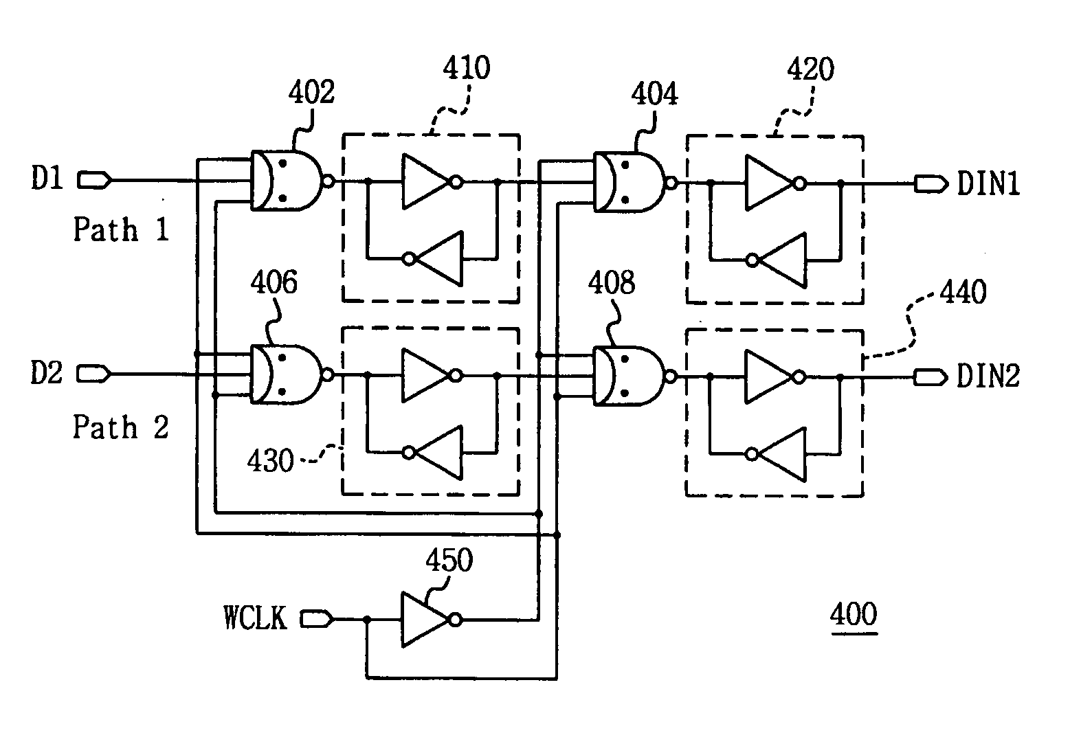 Method and circuit for writing double data rate (DDR) sampled data in a memory device