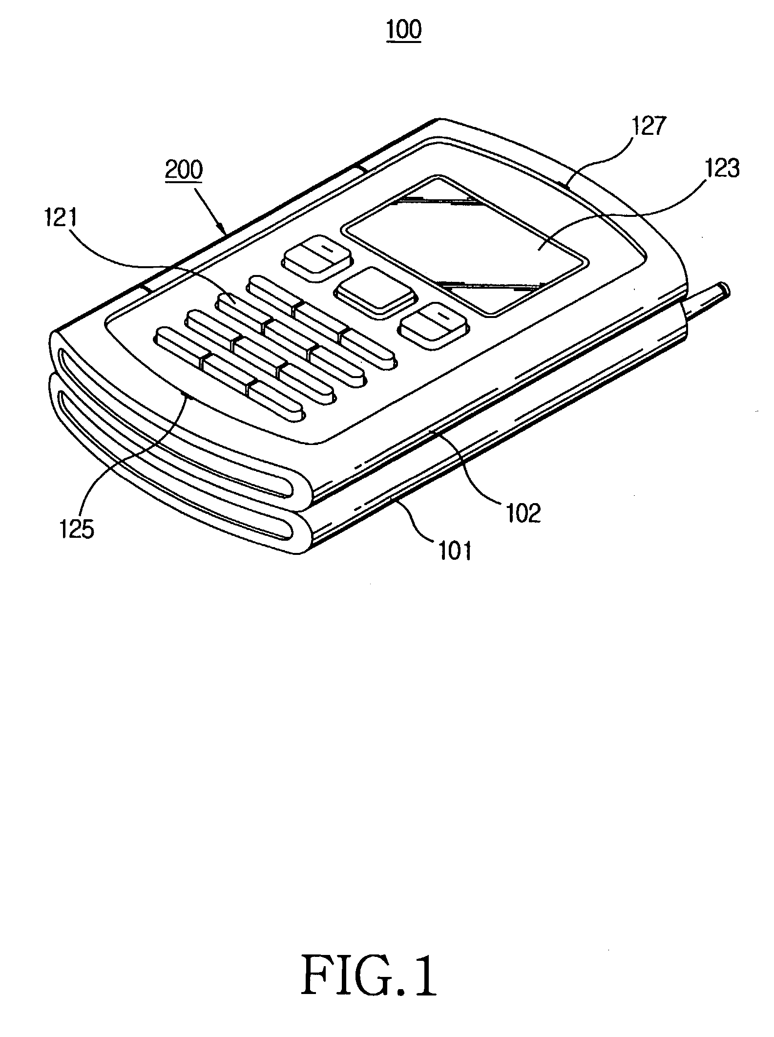 Hinge device for portable wireless terminal