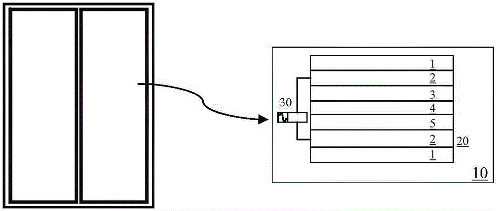 Transparency-adjustable glass door and manufacturing method thereof