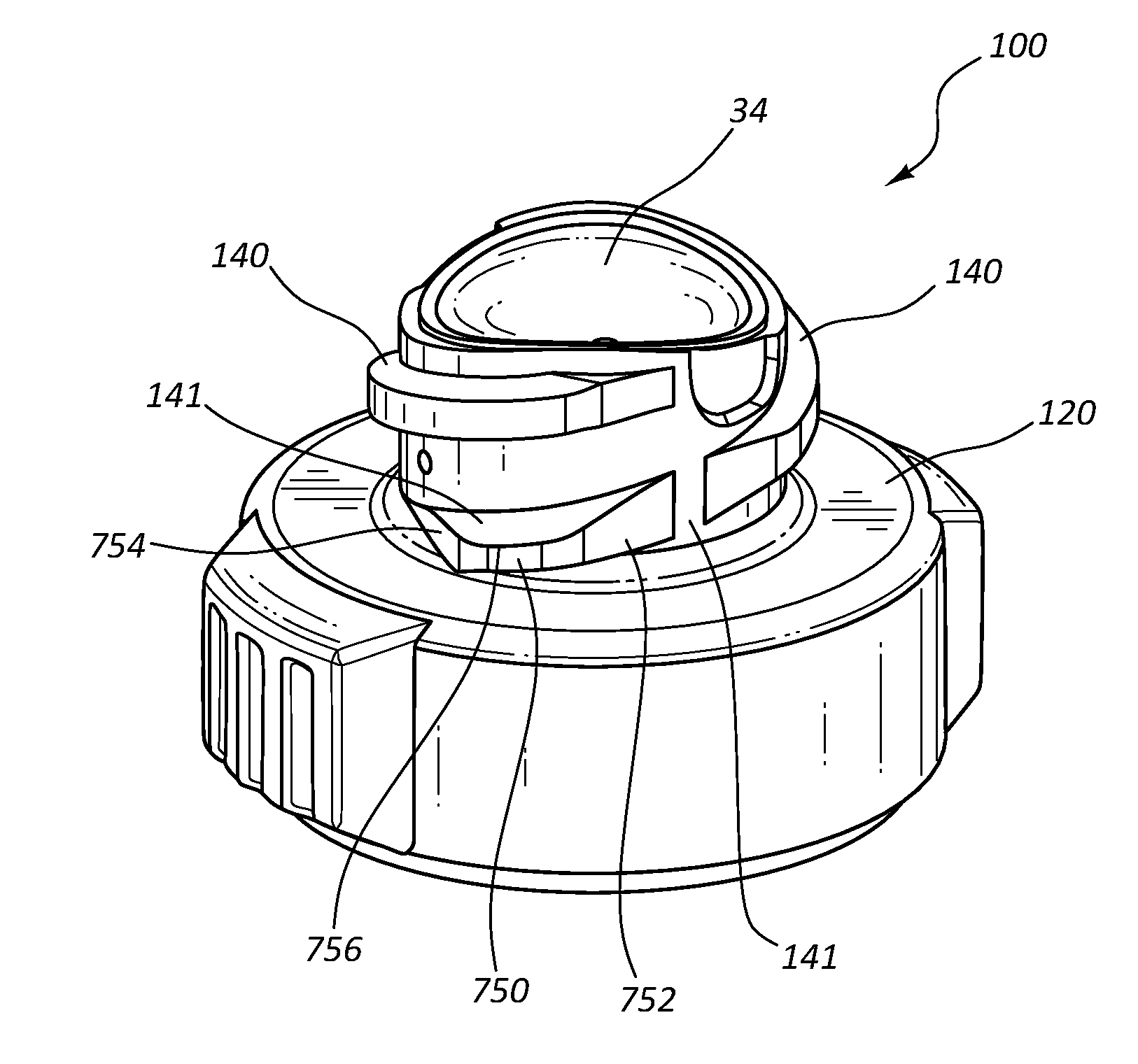 Retention feature for soft interface connection