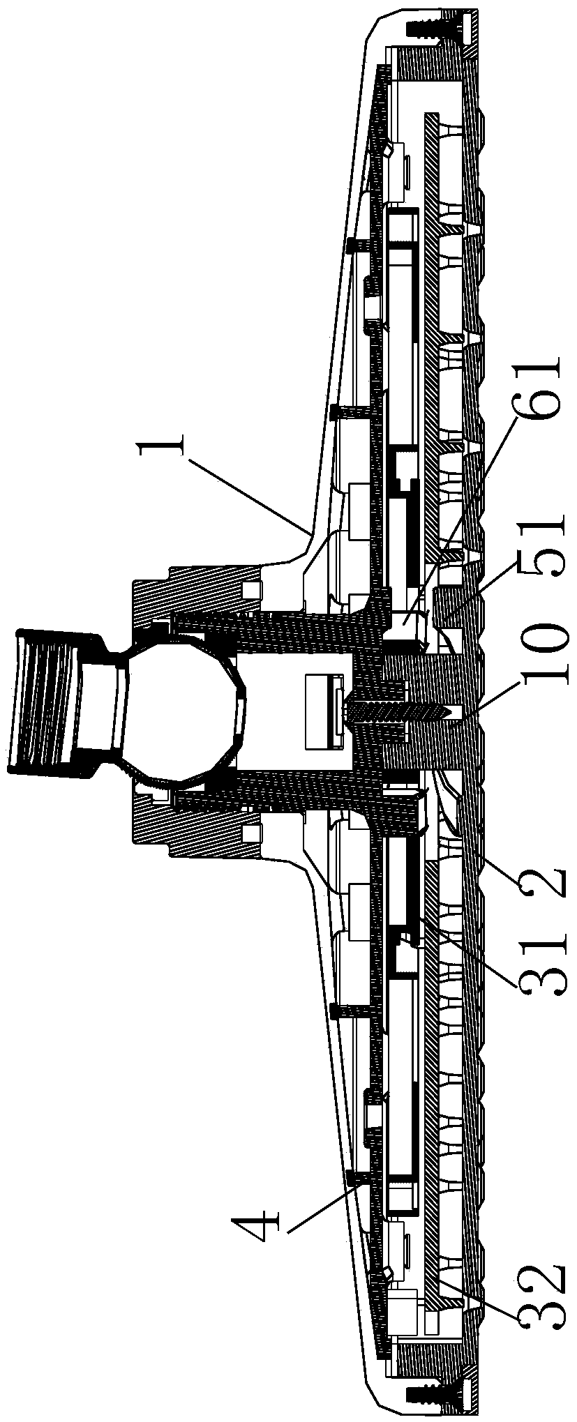 Dynamic cleaning water outlet device