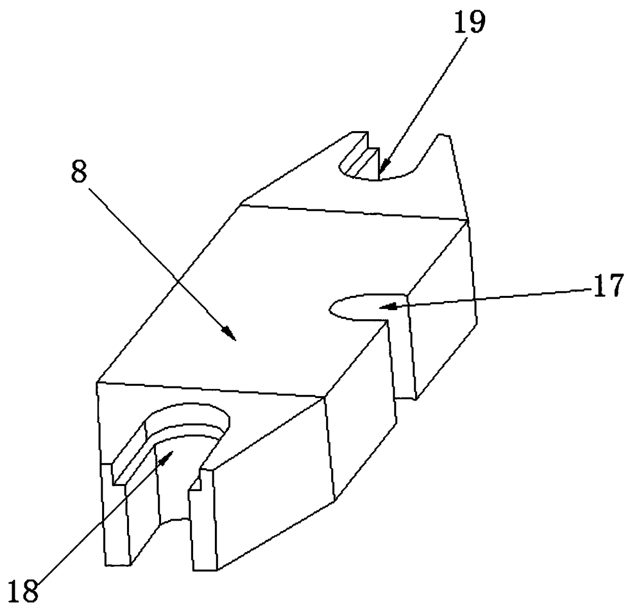 Clamping device used for lock machining