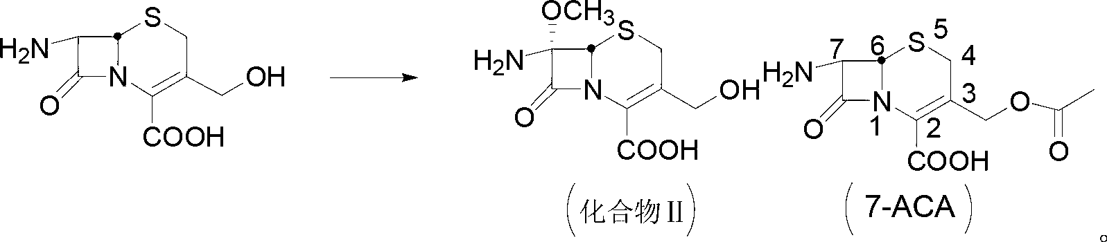 Method for preparing cefoxitin acid as antibacterial medicament