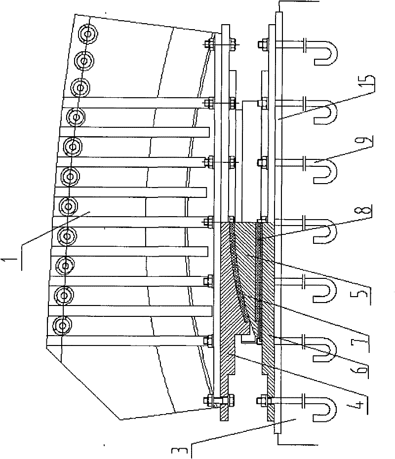 Dispersed cable saddle structure for bridge