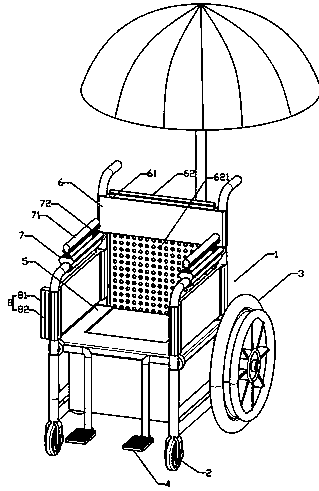 Portable wheelchair with defecation function