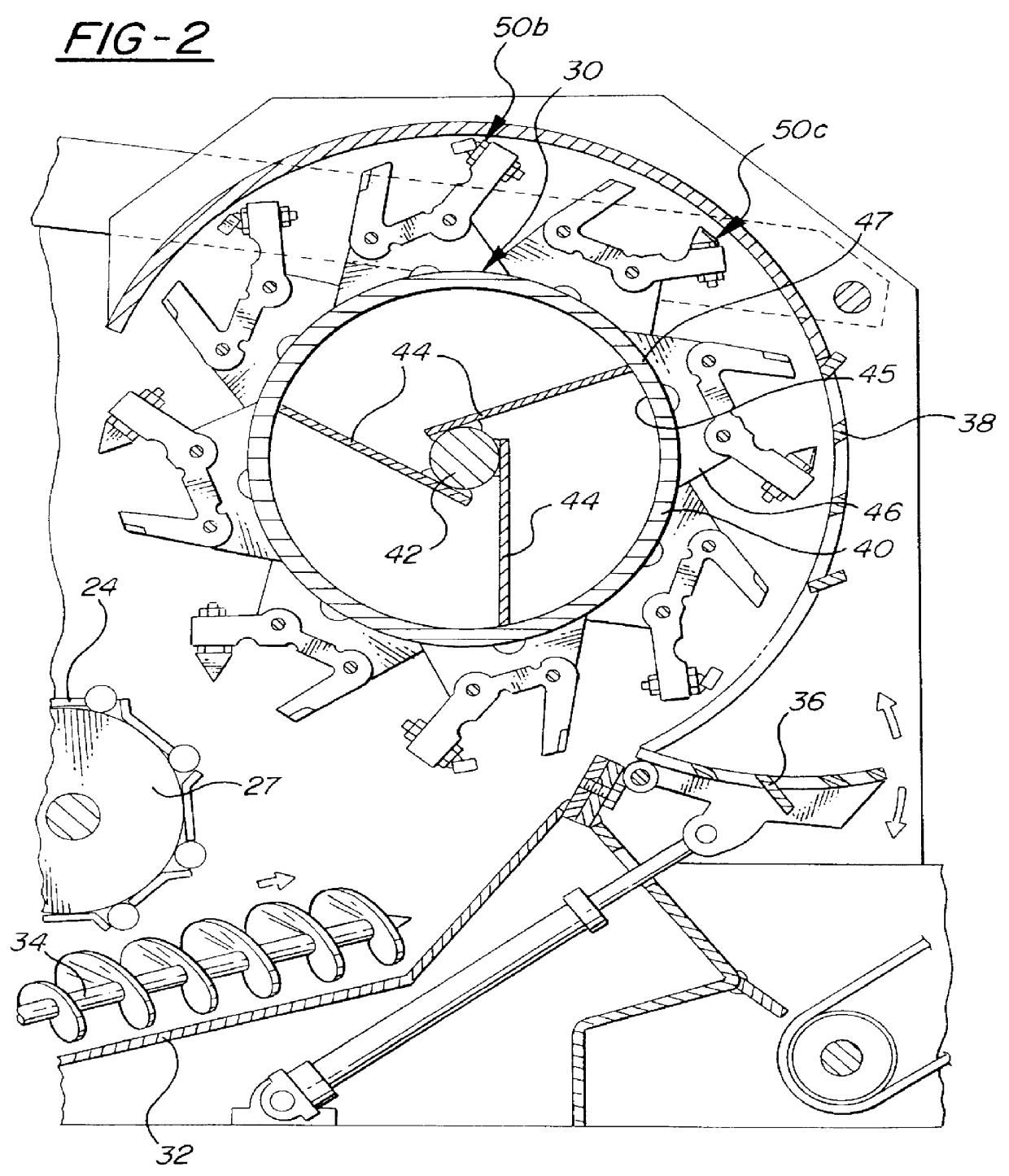 Rotor assembly for a waste processing machine