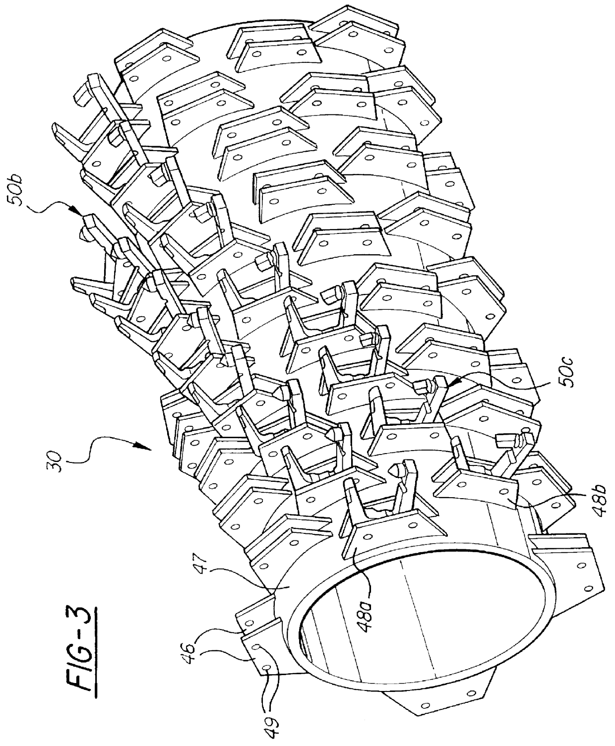 Rotor assembly for a waste processing machine