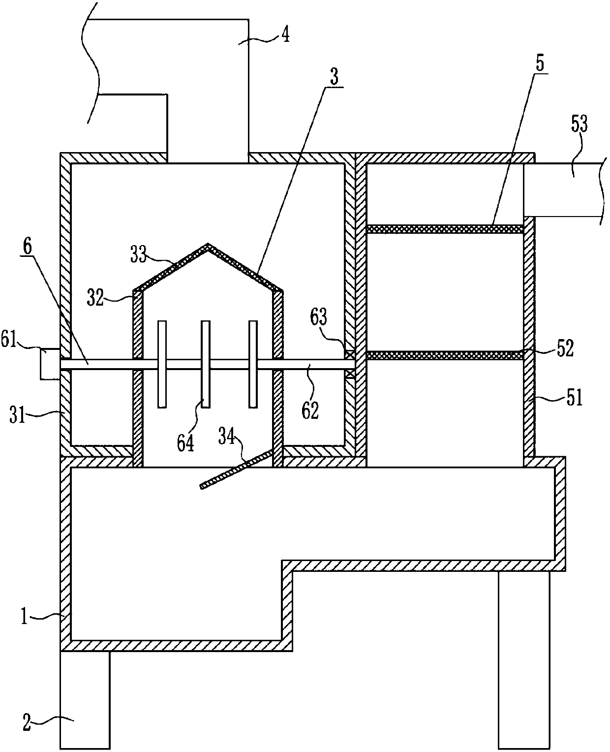 Sand and stone filtering device for oil production