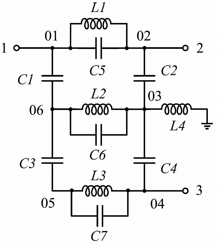 Lumped-parameter wideband 180-degree coupler with harmonic suppression function