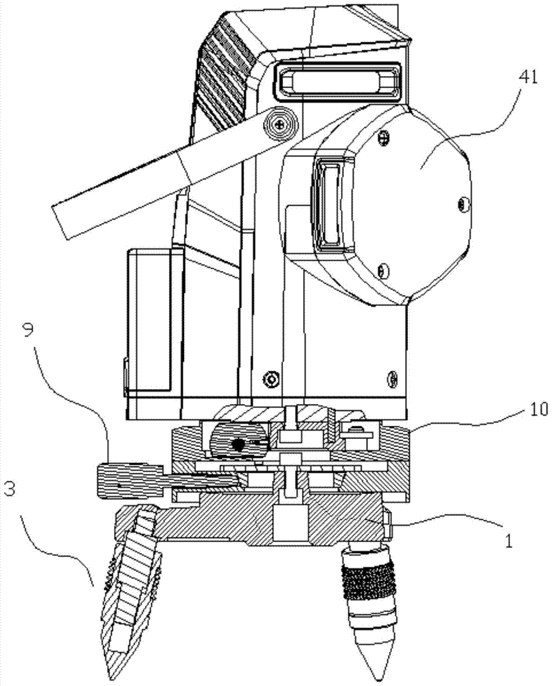 A laser line throwing instrument with an adjustable base