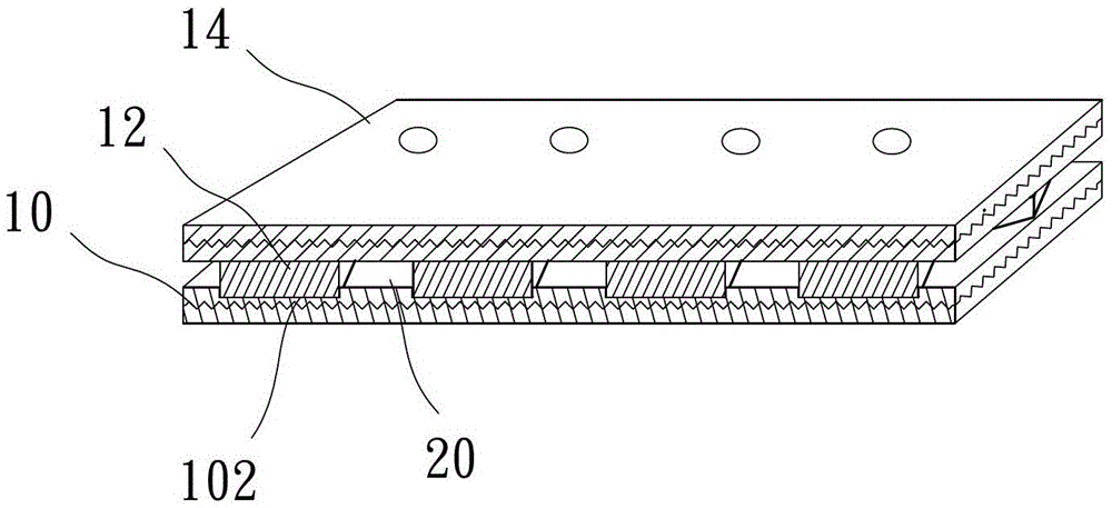 Sandwich type partition composite structure