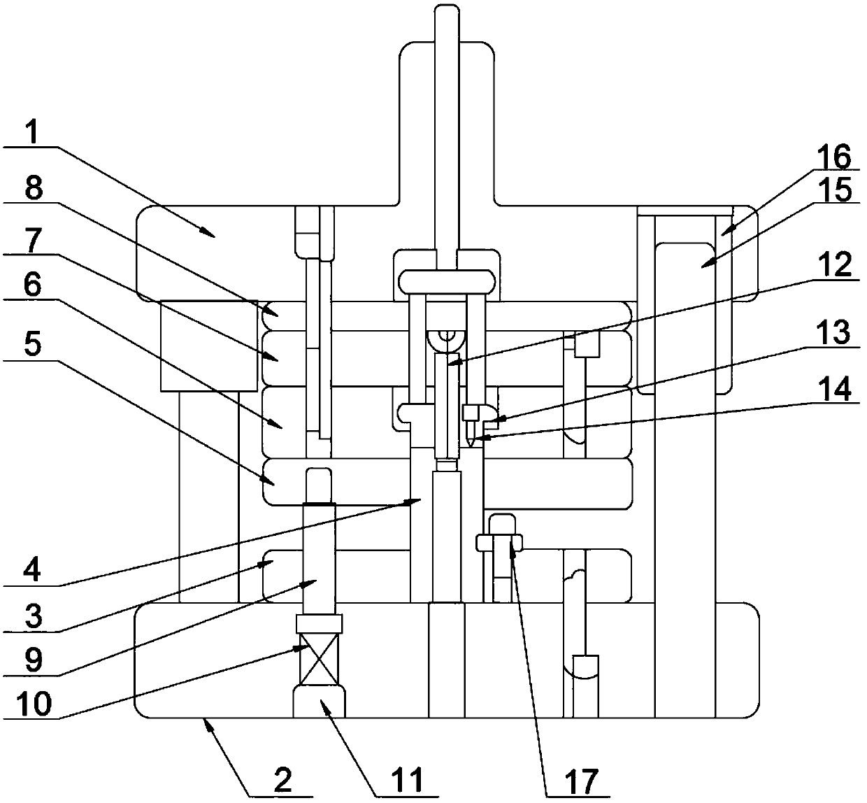 Punching die with polishing function