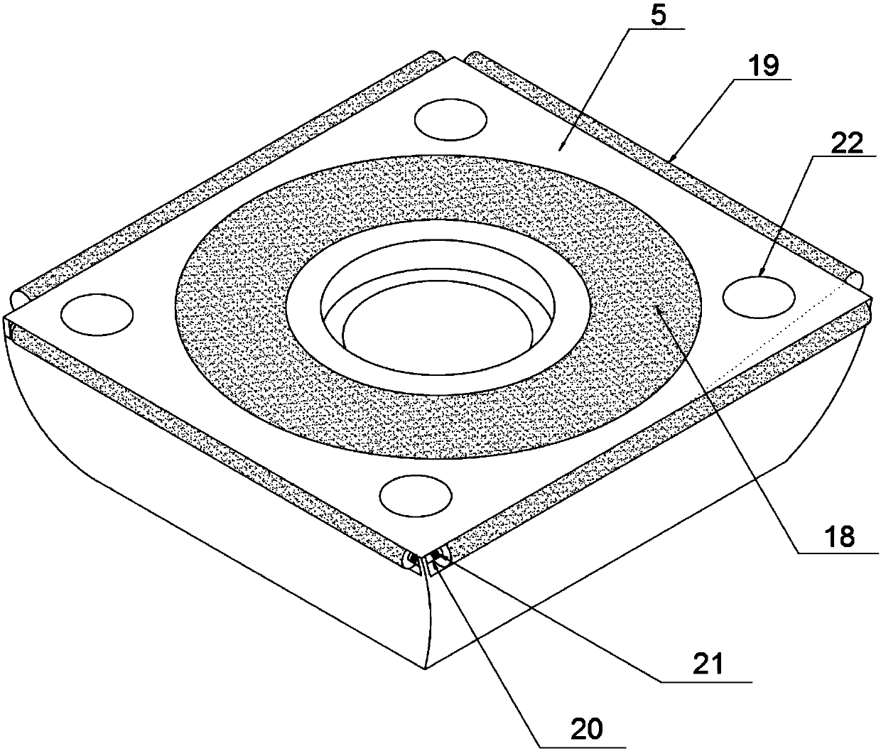 Punching die with polishing function