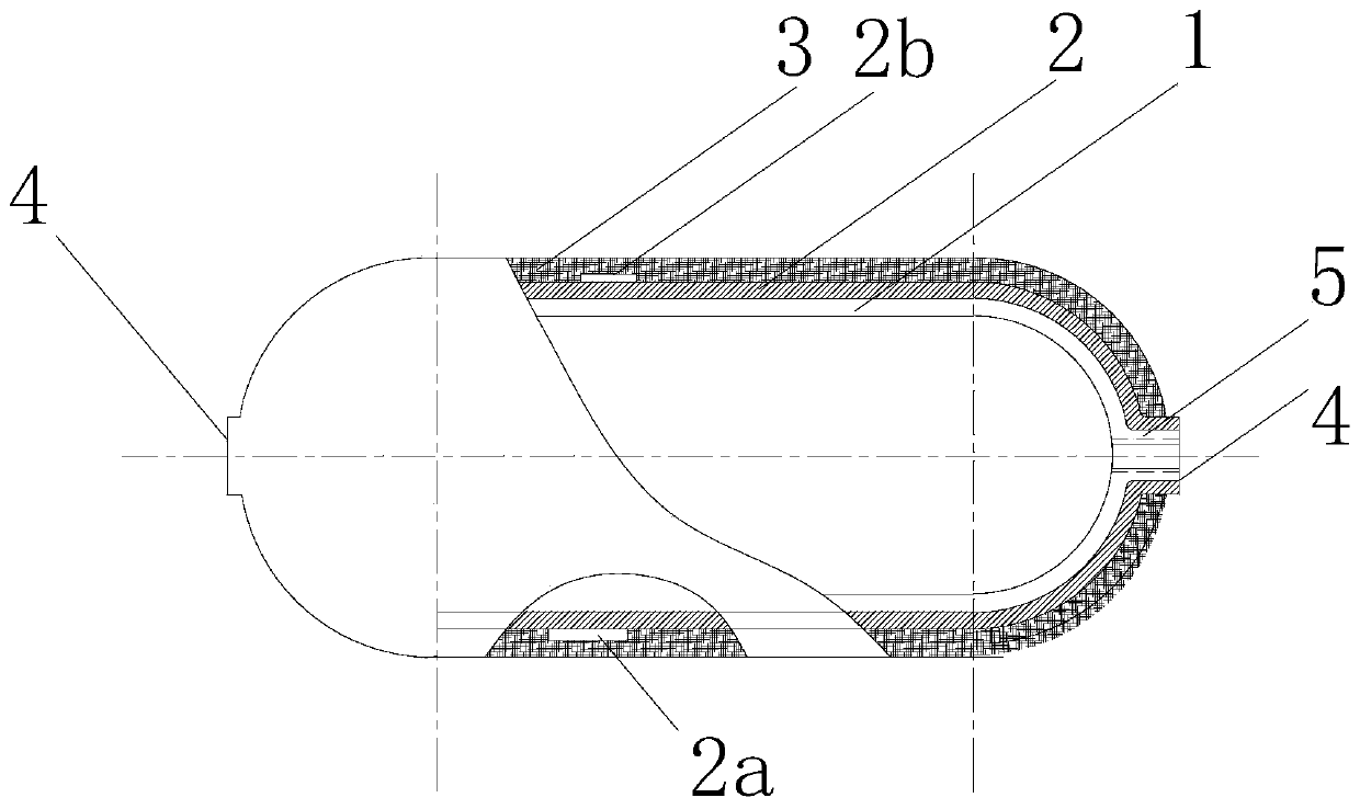 Aluminum and steel composite layer hydrogen storage tank and filament winding reinforced hydrogen storage bottle with aluminum and steel composite layer hydrogen storage tank as core