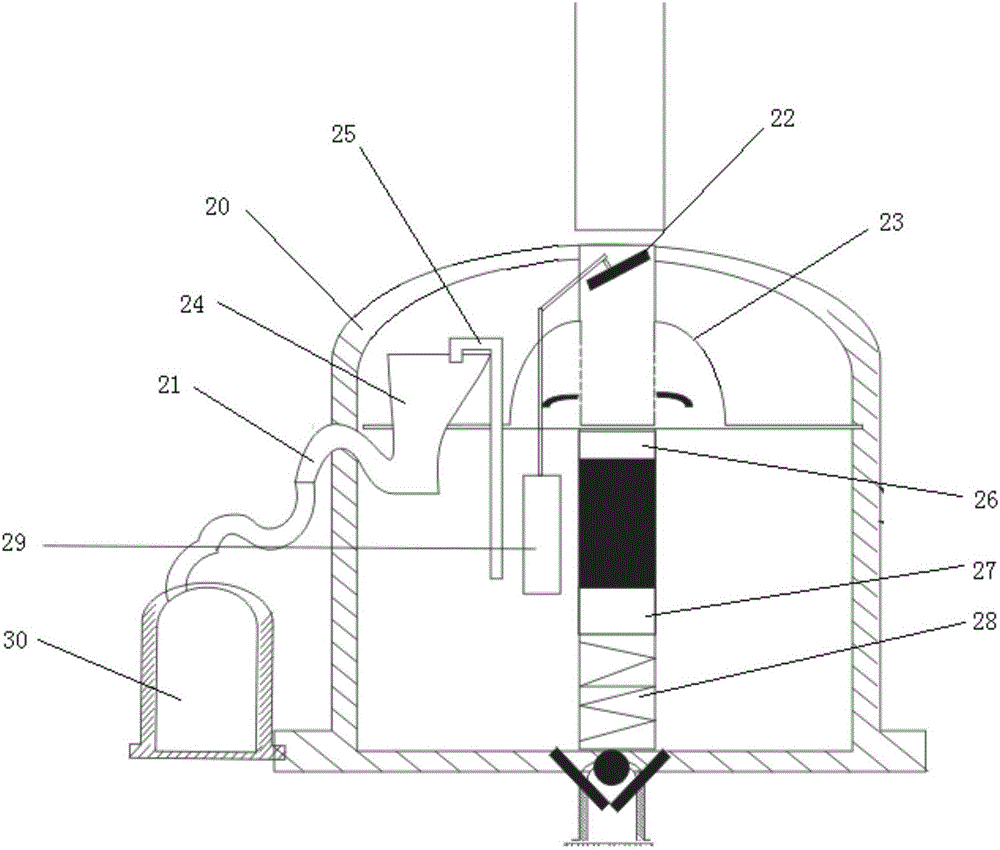 Water removing device for oil storage tank